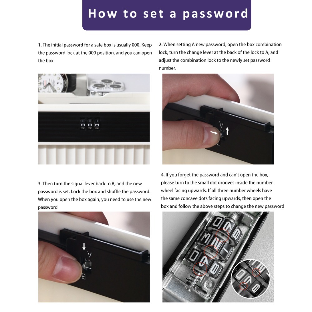Lockable Password Lock Safe Bo - Home Security Box 评论和价格