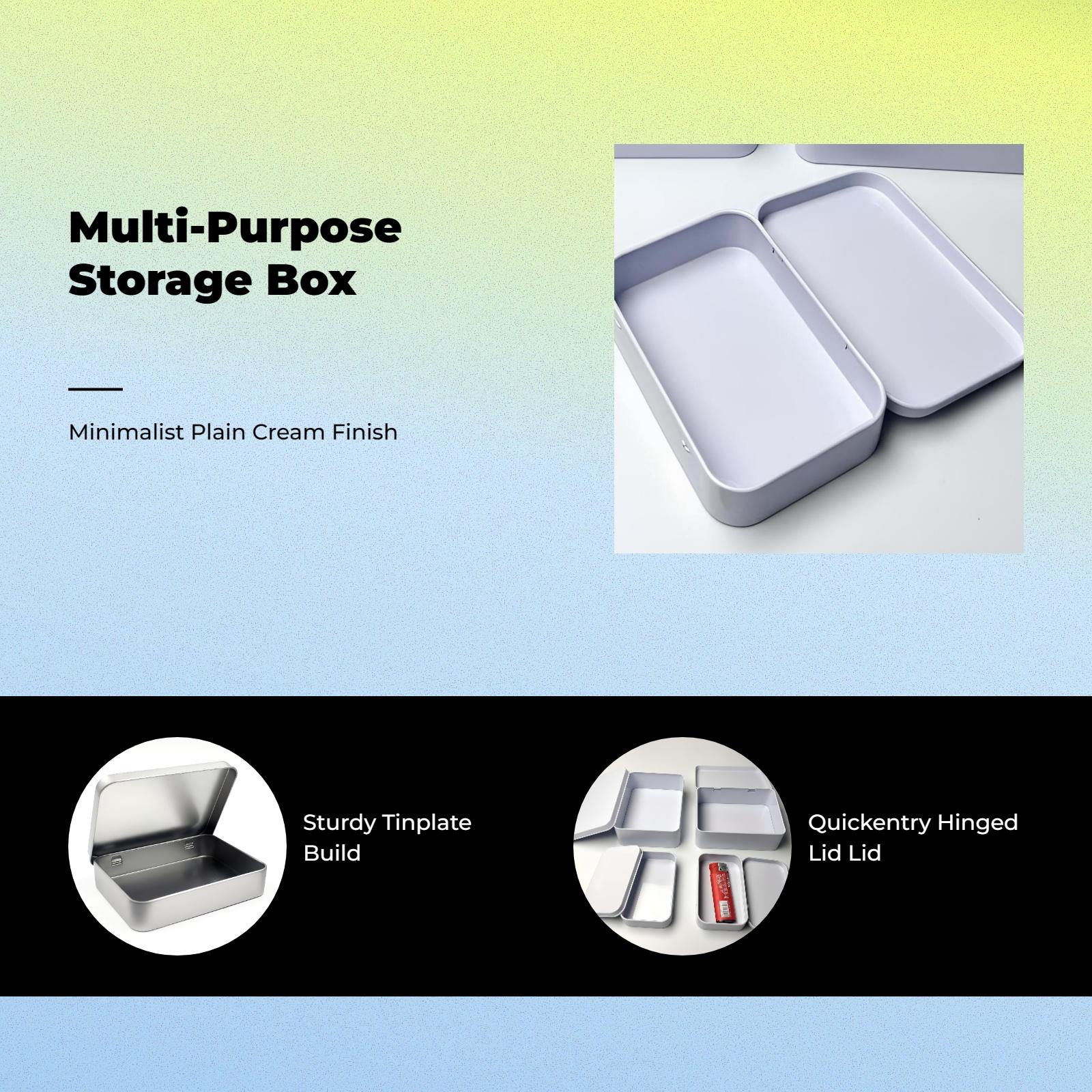Cream Tin Metal Storage Box Se - Home Security Box 评论和价格