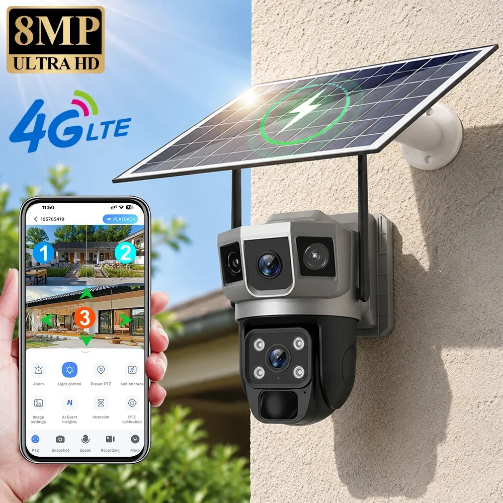 V380 4K 3 Screens 4G Camera So - Home Security Items 评论和价格