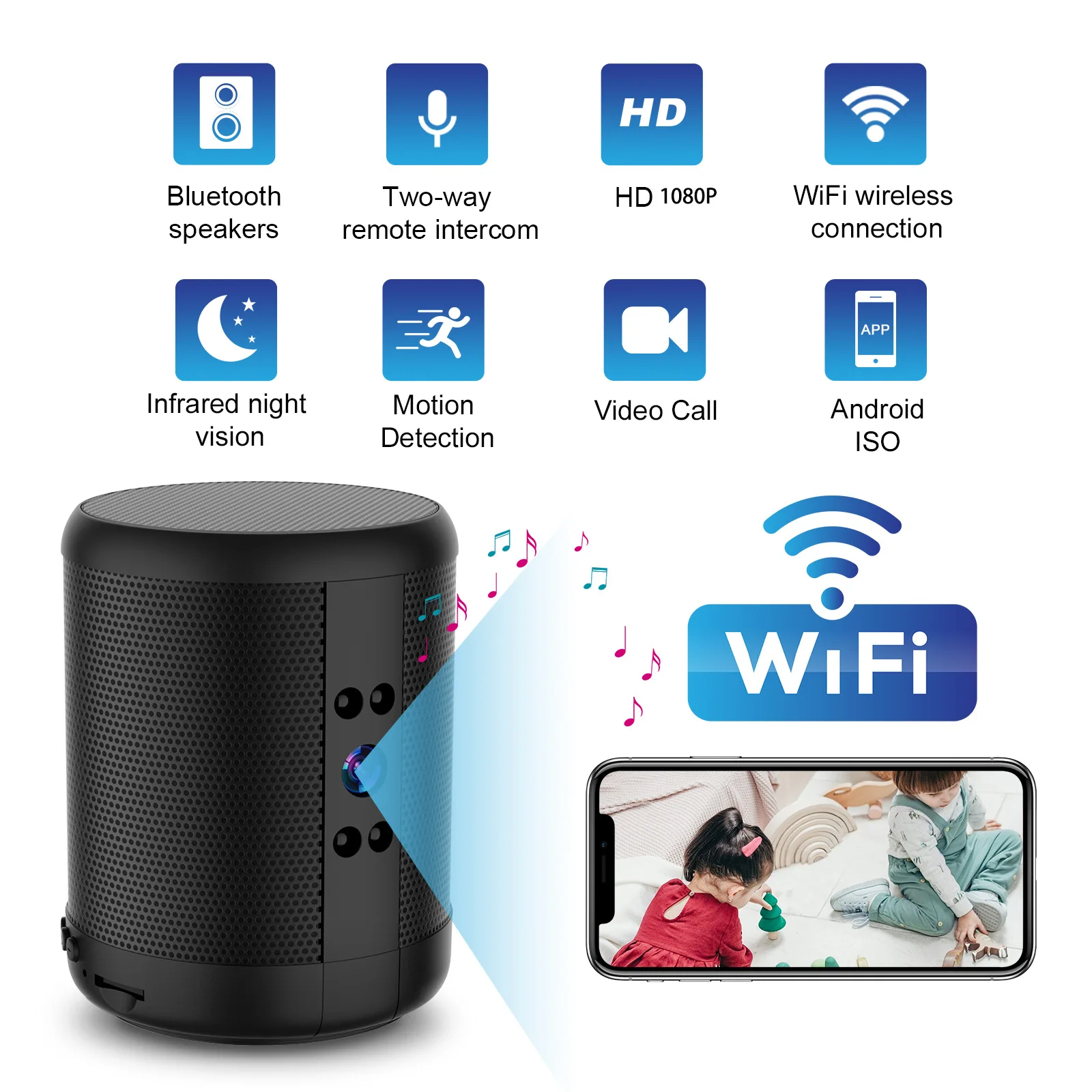 WiFi Security Camera Speaker V - Home Security Robot 评论和价格