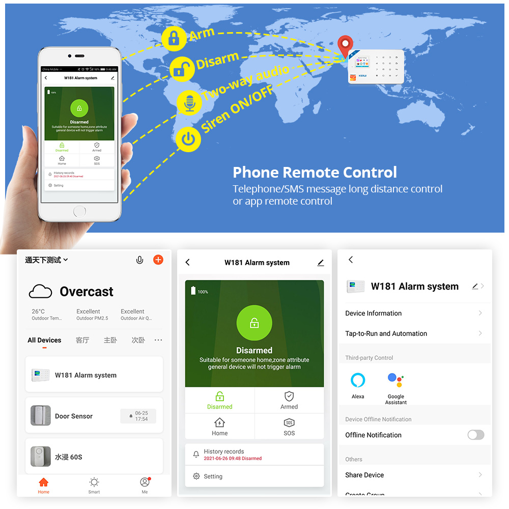 KERUI Security Alarm System Ki - Sim Gsm Alarm 评论和价格