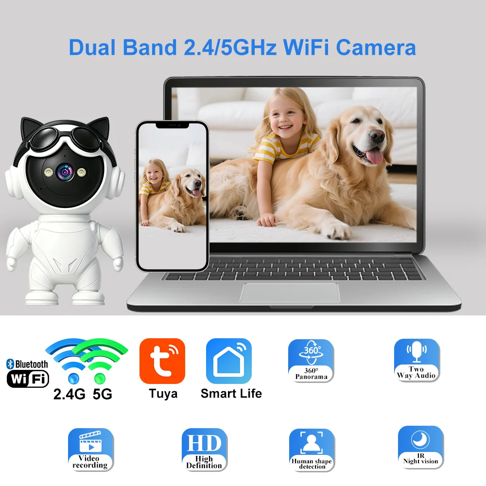 Tuya Smart Wireless IP Camera  - Home Security Robot 评论和价格