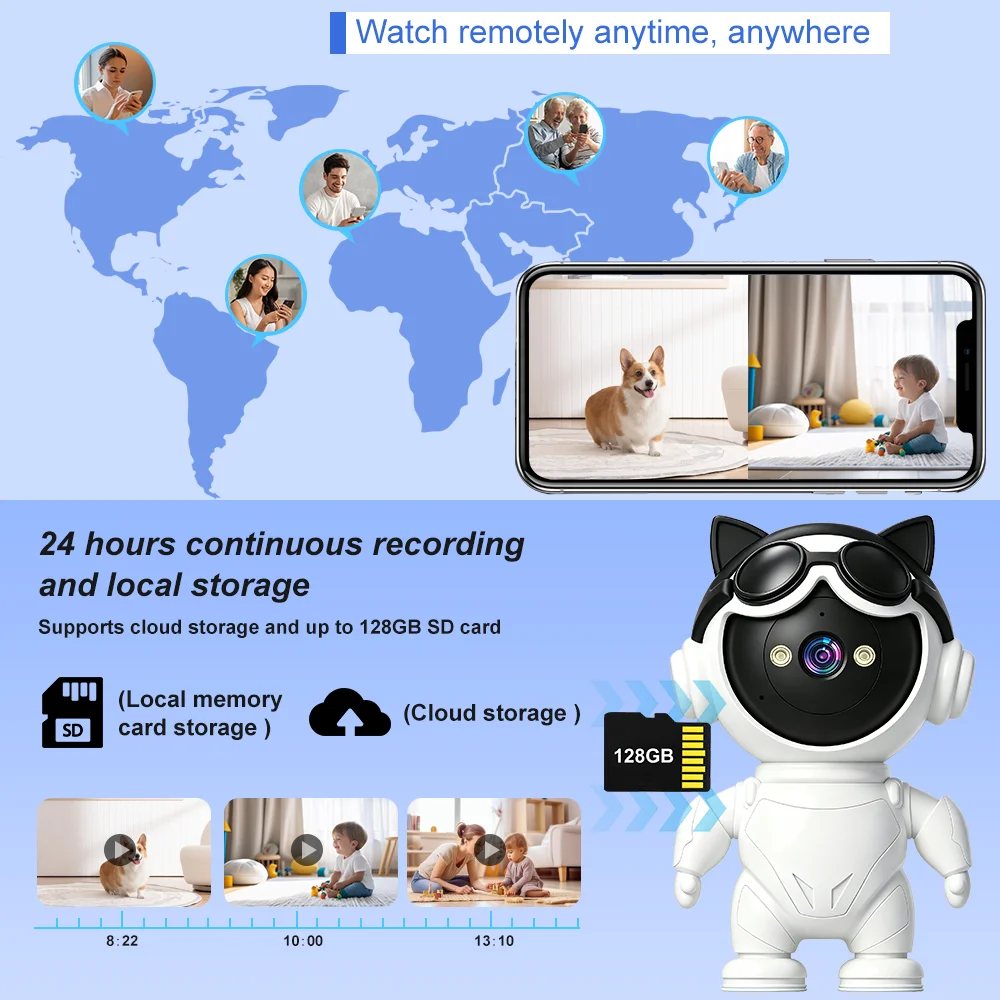 Tuya Smart Wireless IP Camera  - Home Security Robot 评论和价格